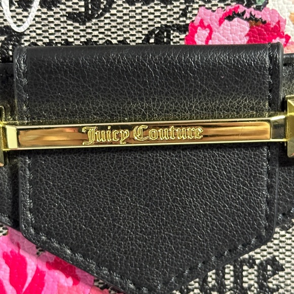 Juicy Couture | Word On The Street Rose Logo Print Satchel Bag Y2K - Picture 2 of 16